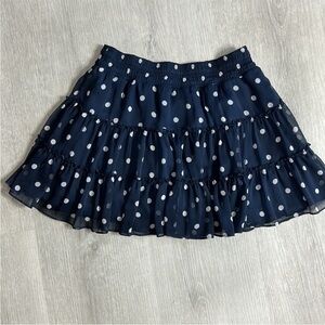 A&F Abercrombie shabby chic polka dot spots mini skirt